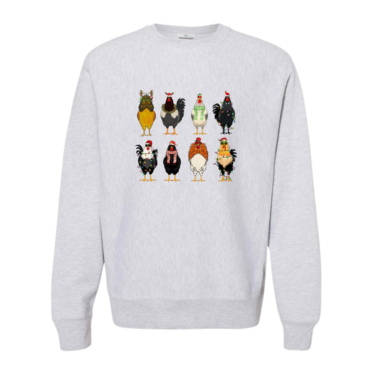 Christmas Chickens Crewneck